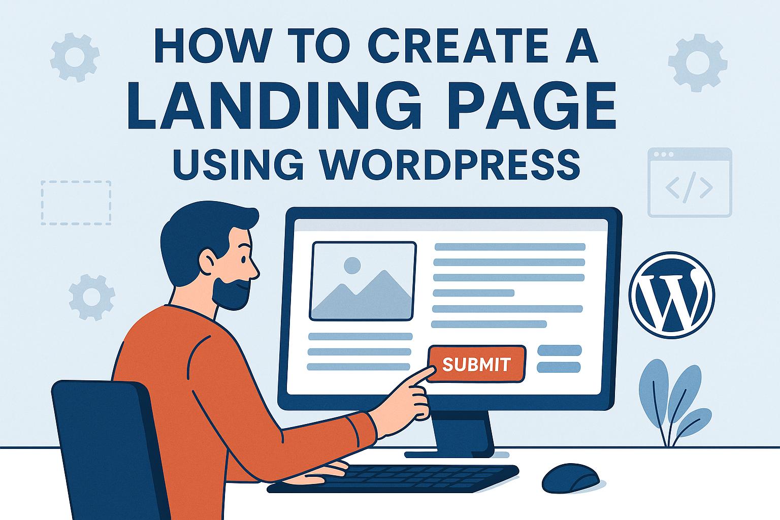 How to create a landing page using WordPress.