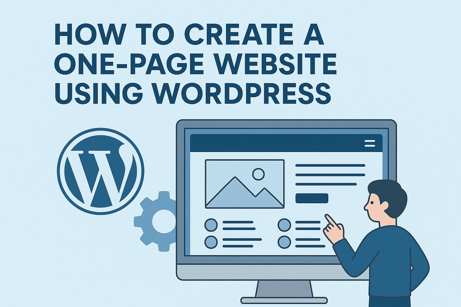 How to create a one-page website using WordPress.