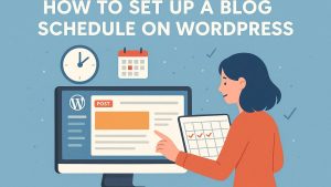 How to set up a blog schedule on WordPress.