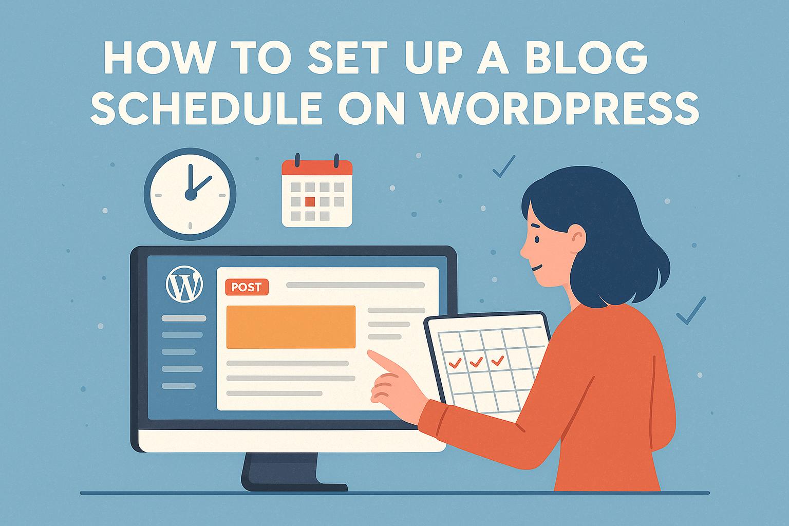 How to set up a blog schedule on WordPress.