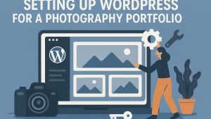 Setting up WordPress for a photography portfolio.