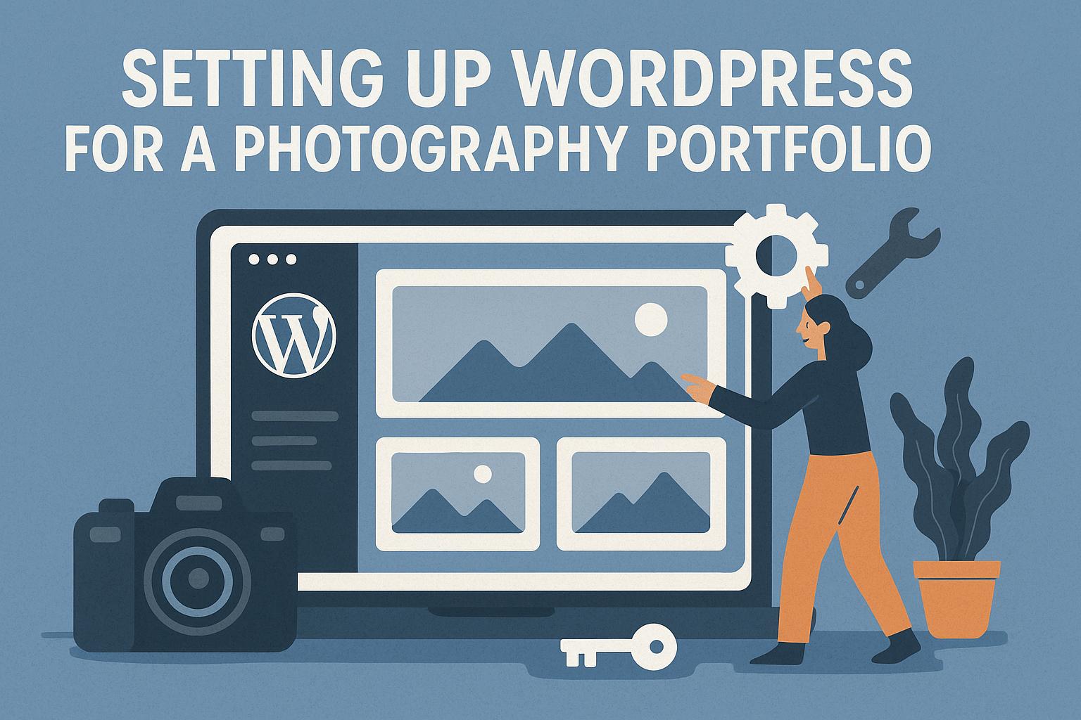 Setting up WordPress for a photography portfolio.