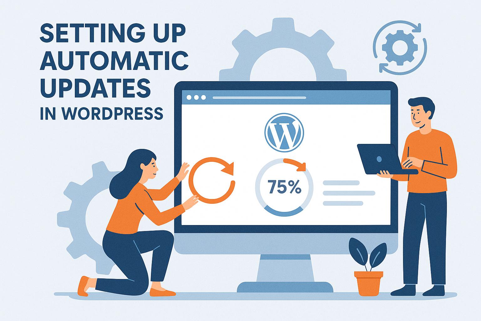 Setting up automatic updates in WordPress.