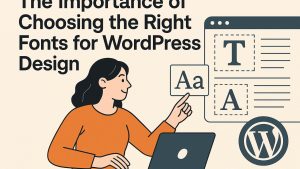 The importance of choosing the right fonts for WordPress design.
