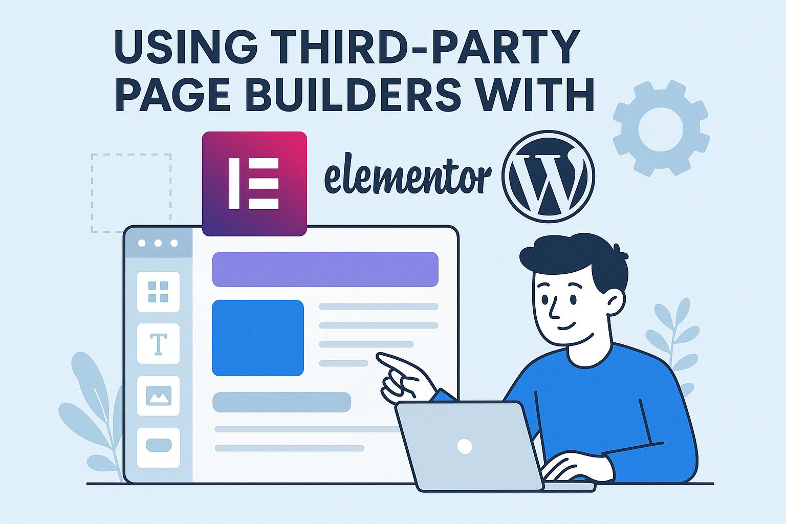 Using third-party page builders like Elementor with WordPress.