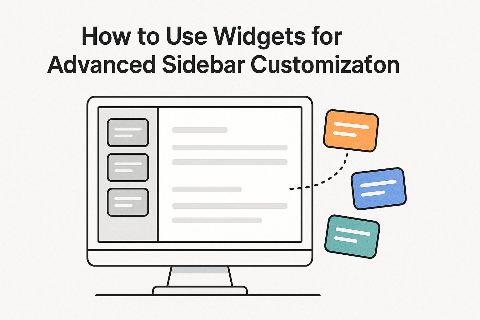 How to use widgets for advanced sidebar customization.