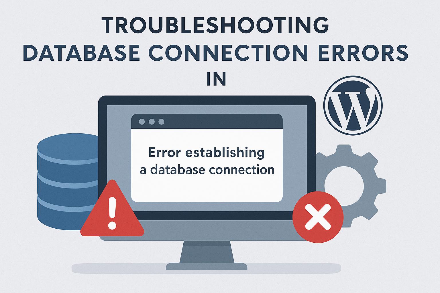 Troubleshooting database connection errors in WordPress.